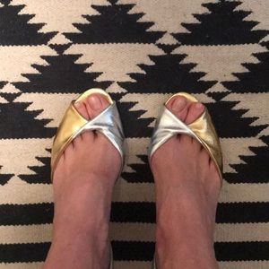 Metallic heels - Silver and gold